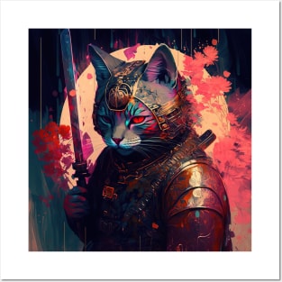 Enter the future with a feline samurai twist - Feline Fashionista #7 Posters and Art